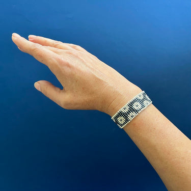 Brazalete Telar Plata Delgado Rondanas Acerina